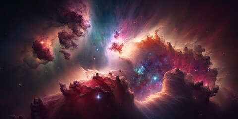 Wall Mural - colorful space galaxy cloud nebula. stary night cosmos. universe science astronomy. supernova backgr