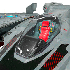 Wall Mural - close up on the canopy in the spaceship invaider