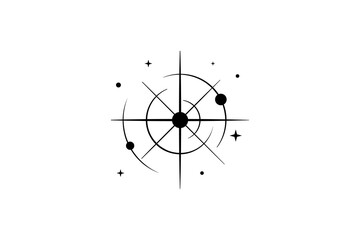 Wall Mural - space compass creative logo concept