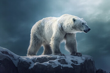 polar bear on ice