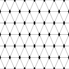 Poster - geometric line seamless pattern. repeating black rhomb isolated on white background. repeated rhombu