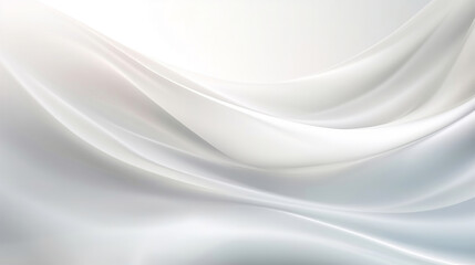 Abstract light background. Smooth white drapery wavy lines. Generative Ai.