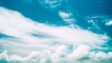 Wall Mural - beautiful summer blue sky with cloud background.