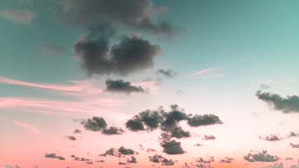 Wall Mural - beautiful sunset twilight sky with cloud background.