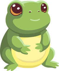 Wall Mural - frog cute cartoon minimal