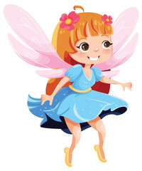 Wall Mural - Beautiful fairy cartoon character