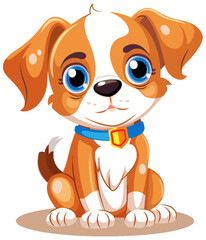 Wall Mural - Cute dog cartoon character