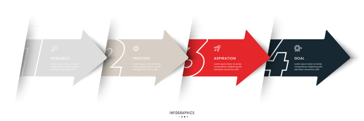 Vector Infographic label design template with icons and 4 options or steps. Can be used for process diagram, presentations, workflow layout, banner, flow chart, info graph.