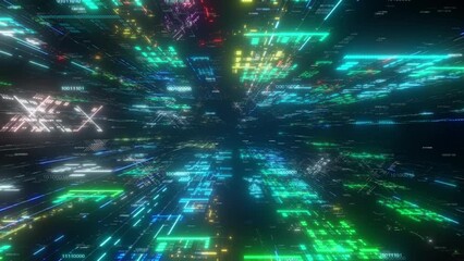 Digital binary code technology background 