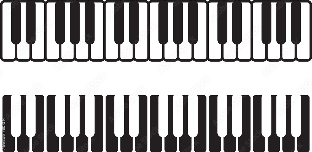 Piano keyboard diagram - piano keyboard layout on transparent ...