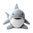Stuffed shark toy isolated on transparent background. Fluffy soft shark fish toy Generative AI 