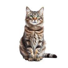 British Cat Isolated With Transparent Background.