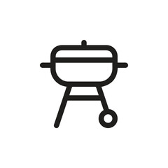 Poster - barbacue icon vector. linear style sign for mobile concept and web design. barbacue symbol illustration. pixel vector graphics - vector.
