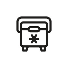 Poster - fridge icon vector. linear style sign for mobile concept and web design. fridge symbol illustration. pixel vector graphics - vector.