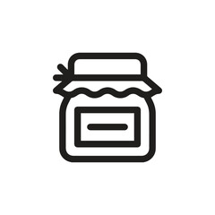 Poster - butter jar icon vector. linear style sign for mobile concept and web design. butter jar symbol illustration. pixel vector graphics - vector.