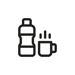 Poster - thermos icon vector. linear style sign for mobile concept and web design. thermos symbol illustration. pixel vector graphics - vector.
