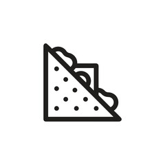 Poster - sandwich icon vector. linear style sign for mobile concept and web design. sandwich symbol illustration. pixel vector graphics - vector.