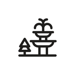 Poster - fountain icon vector. linear style sign for mobile concept and web design. fountain symbol illustration. pixel vector graphics - vector.