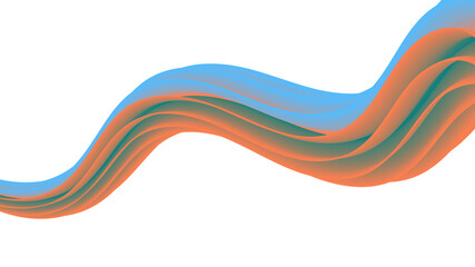 Abstract colorful wave fluid png