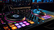 © vectorizer88 - dj controller with headphones on top of it. Generative Ai