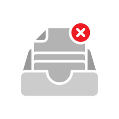 Poster - no result, document, file, data not found concept illustration glyph or filled icon design editable 