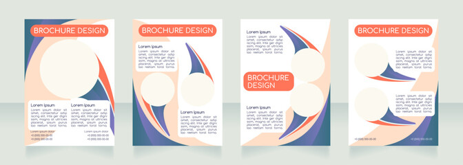 Virtual assistant service promotion blank brochure layout design. Vertical poster template set with empty copy space for text. Premade corporate reports collection. Editable flyer paper pages