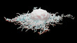 Cancer cell growth uncontrollably over tissue, Tumor infection cells and spreading, Invasive inflammation and metastasis cancerous. reproduce by duplicating, cells expanding, Disease, 3d render