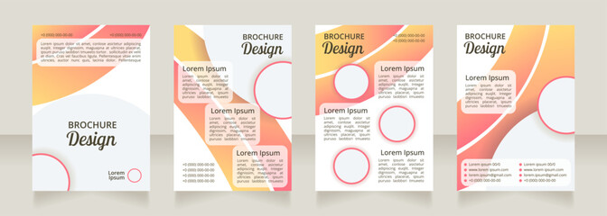 Weight management and dieting blank brochure layout design. Vertical poster template set with empty copy space for text. Premade corporate reports collection. Editable flyer paper pages