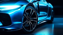 Abstract Blue Luxury Car