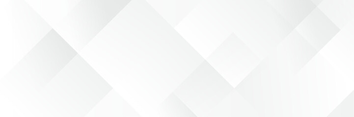 Wall Mural - abstract white geometric banner design background