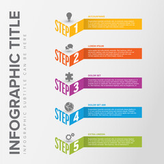 Poster - Vertical Infogrpahic steps diagram template