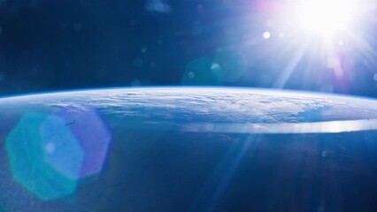 Wall Mural - beautiful planet earth seen from space. view from international space station. public domain images 