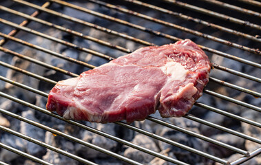 Canvas Print - fresh raw beef steak