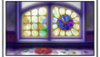 Generative AI stained glass window in church