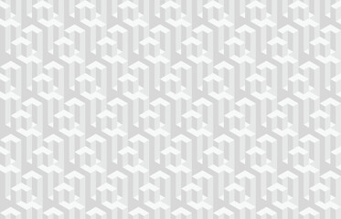 Wall Mural - Abstract 3d geometric seamless pattern. Isometric optical illusion modern background.