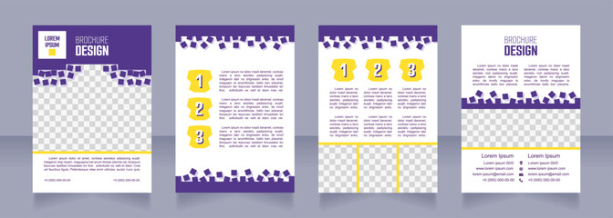 children development blank brochure design. template set with copy space for text. premade corporate