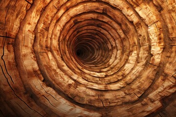 Abstract spiral wood background Generative AI