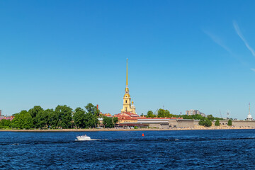 Wall Mural - View of the Neva and the Peter and Paul Fortress.