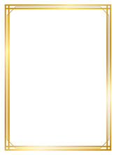 Art Deco Gold Frame Vintage Frame Line Geometric Wedding Label Card Frame Png Transparent Background