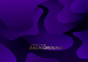 Wall Mural - Blue dark background , abstract oval shapes, thin wavy stripes