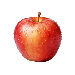 Wall Mural - red apple isolated with white and transparent background.
