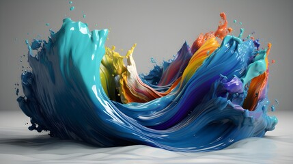 Wall Mural - Bold paint splatters, colorful desktop wallpaper
