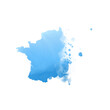 Country map watercolor sublimation background on white background. France