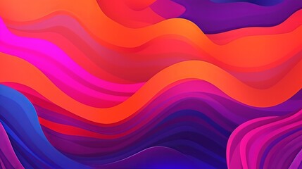 Wall Mural - background with vibrant colors, abstract colorful background with waves, Generative AI