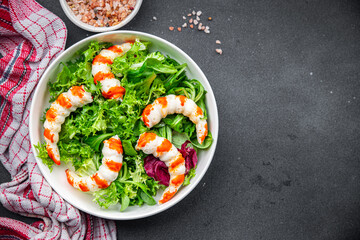 crab stick salad meal food snack on the table copy space food background rustic top view