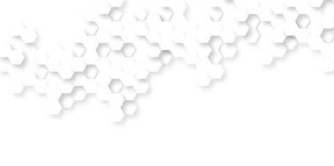 3d render of a map on white. Abstract background with lines. Modern simple style hexagonal graphic concept. Background with hexagons. Abstract honeycomb background.