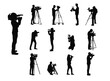 Cameraman with camera silhouette