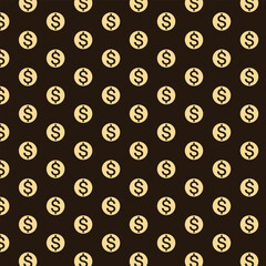 Poster - abstract seamless geometric colored background dollar sign pattern art.