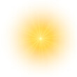 © roman11998866 - Yellow sun, a flash, a soft glow without departing rays. Star flashed with sparkles isolated on white background. Vector illustration of abstract yellow splash.
