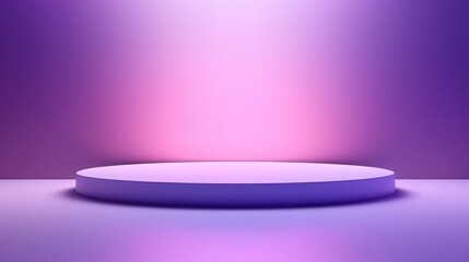 Poster - Abstract purple color background for product presentation, AI generated.